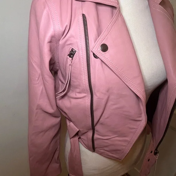Cleobella Pink Leather Jacket - Picture 7 of 15